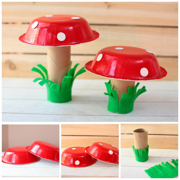 DIY paper mushrooms