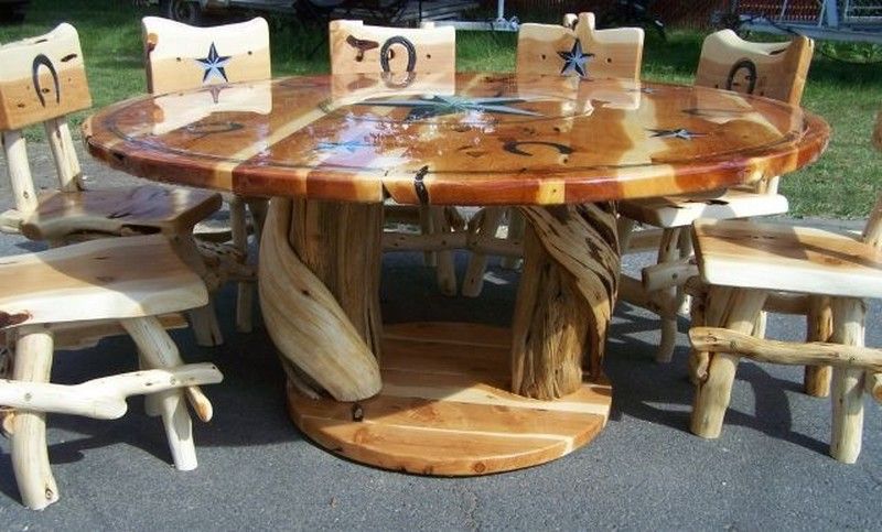 Unique furniture with rustic style