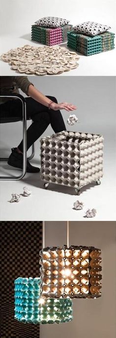 Excellent ideas made with egg crates