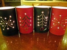 Fantastische Weihnachtskreationen mit recycelten Dosen