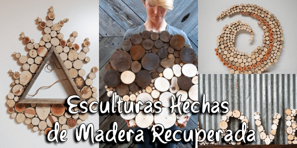 Wall Sculptures Made from Reclaimed Wood
