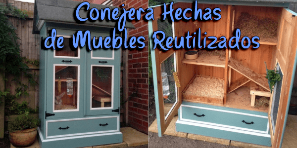Rabbit Hutch Ideas Made from Repurposed Furniture