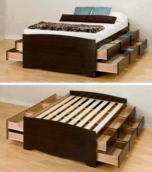 Ingeniosas camas de plataforma para tu dormitorio