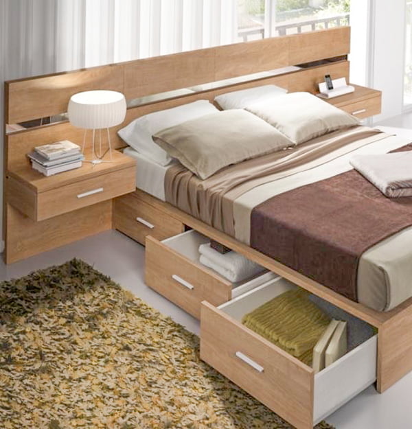 Multifunktionale Betten zur Verdoppelung des Platzes im Schlafzimmer