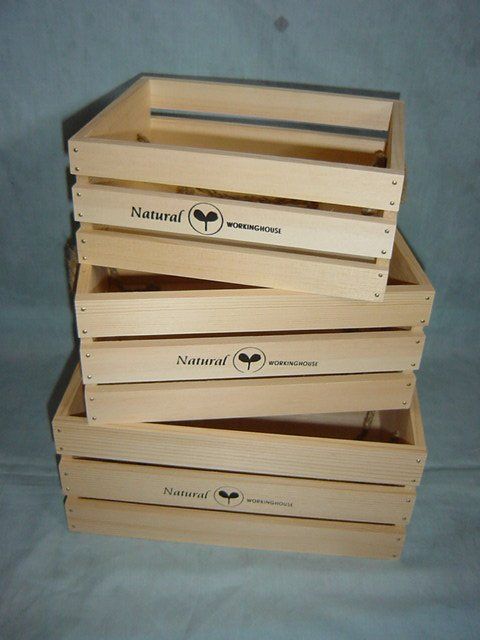 Build a shelf using fruit crates