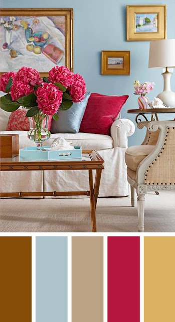 8 decoraciones con colores para tu sala de estar