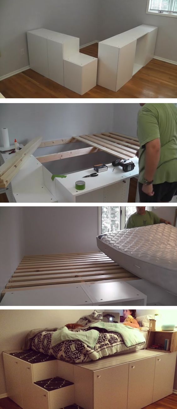 Ingeniosas camas de plataforma para tu dormitorio