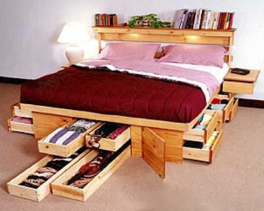 Multifunktionale Betten zur Verdoppelung des Platzes im Schlafzimmer