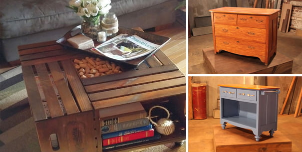 Furniture ideas built with recycled things