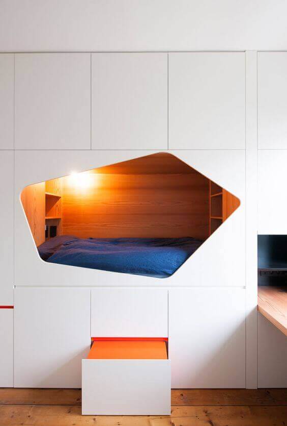 Ingeniosos muebles para dormitorio con compartimentos secretos