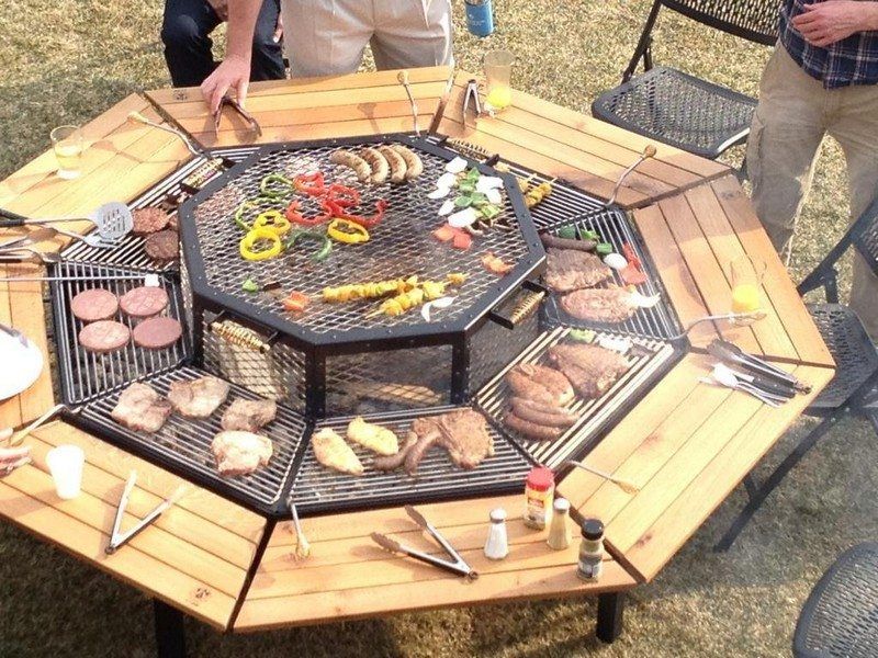 Parrilla Octagonal de 8 Plazas