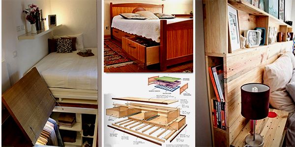 Ingeniosos muebles para dormitorio con compartimentos secretos