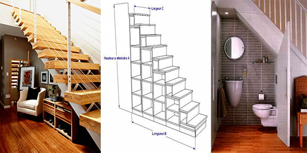 Buenas opciones para utilizar el espacio debajo de tus escaleras