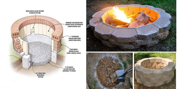 Cómo construir una fogata en tu patio trasero con bloques de cemento