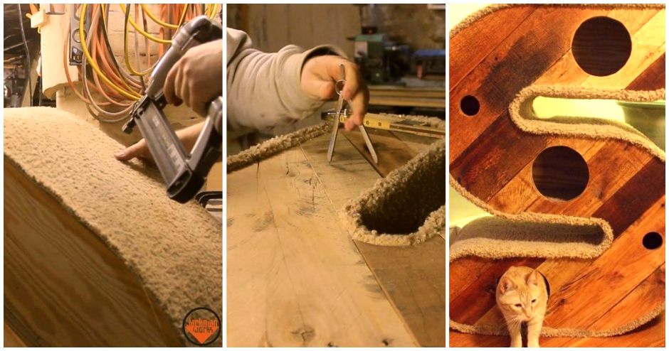 Fantástica Casa para Gato en Forma de "S" y Túneles