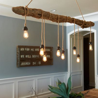 Originales lámparas elaboradas con madera natural para tu hogar