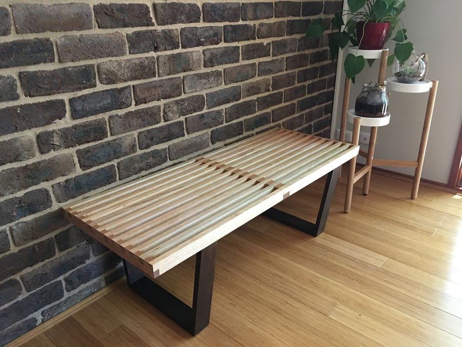 Do it Yourself! Modern Wooden Slat Bench!