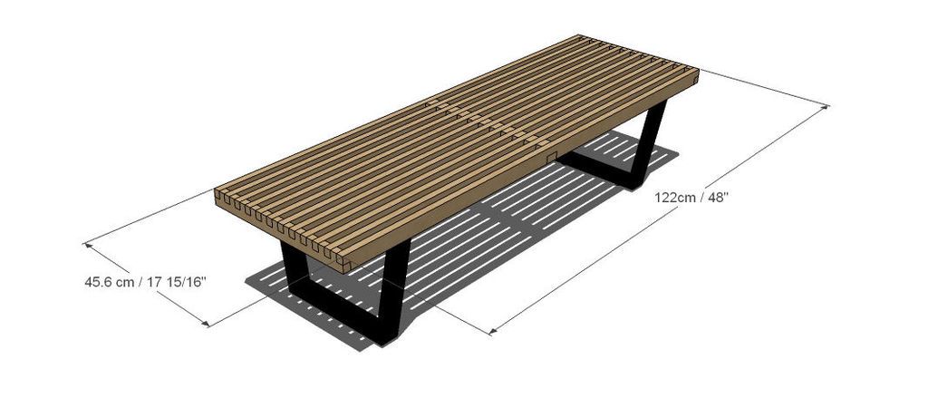 Do it Yourself! Modern Wooden Slat Bench!