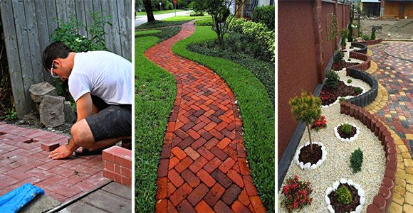 15 Caminos hechos con ladrillos para que tu jardín se vea completamente renovado