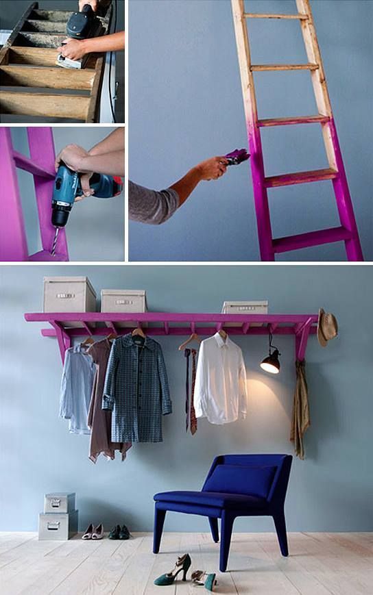 Minimalist wardrobe styles made from reclaimed wood
