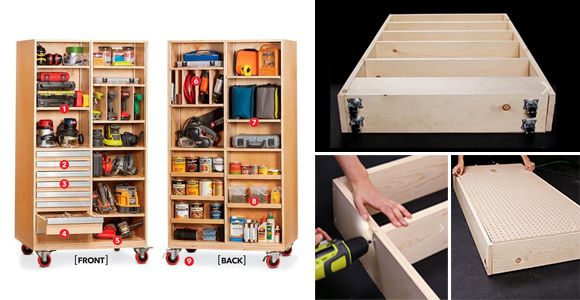 Add more space to your kitchen by building a secret shelf
