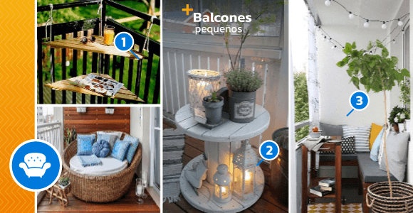 10 Ideas de muebles pequeños para balcones