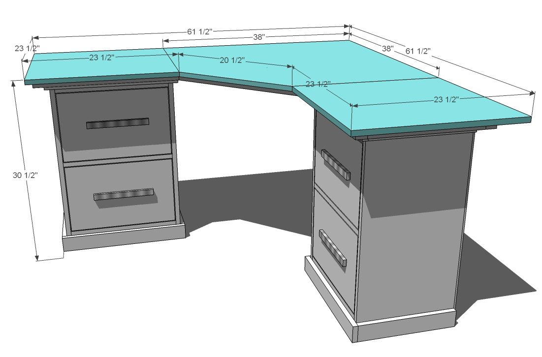 Plans to Build a Corner Office Desk