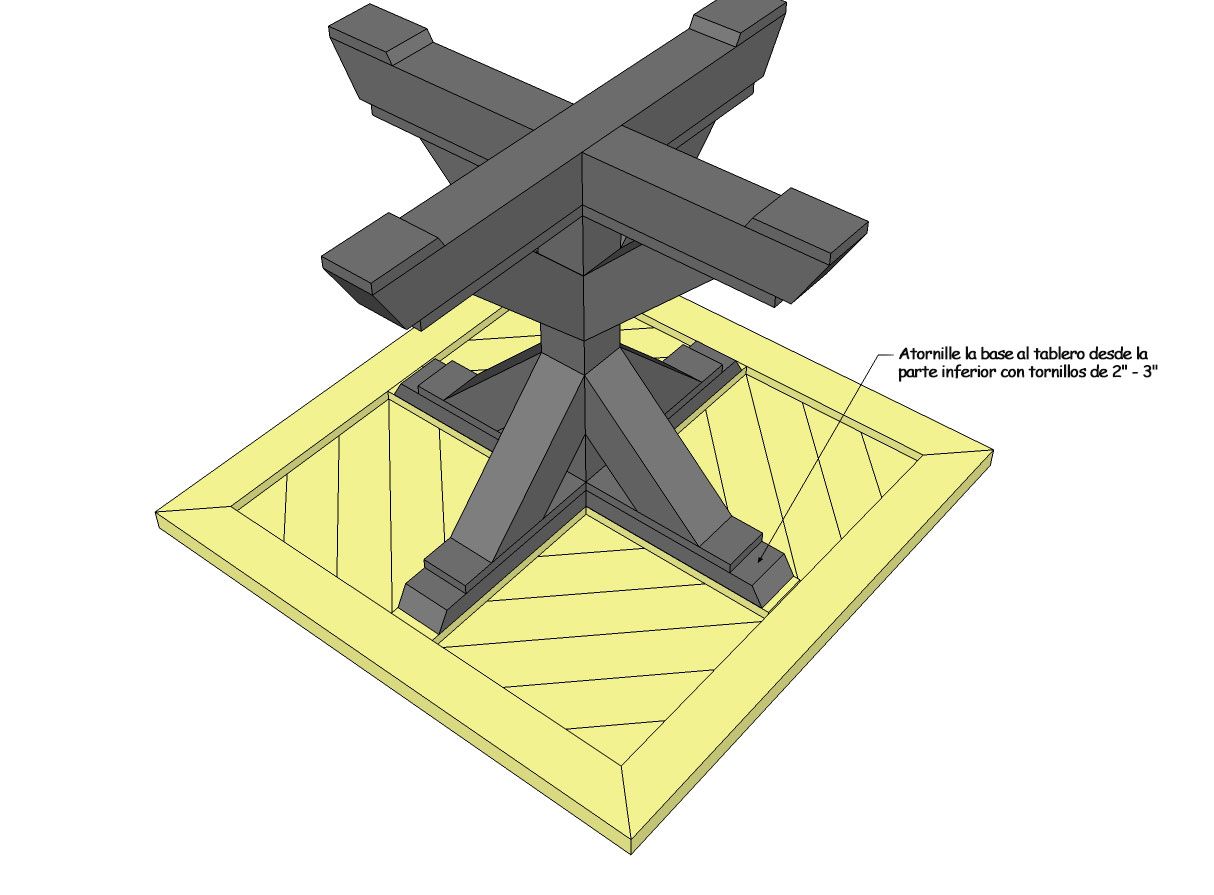 Guía de Cómo Hacer una Mesa de Comedor de Pedestal en Base X