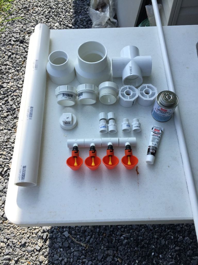 Waterer Made of PVC Pipes for Chickens