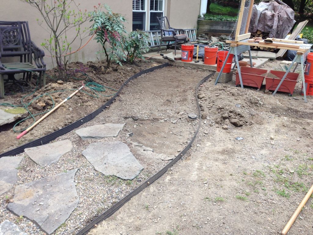 Construction of a Rock and Gravel Path for the Garden