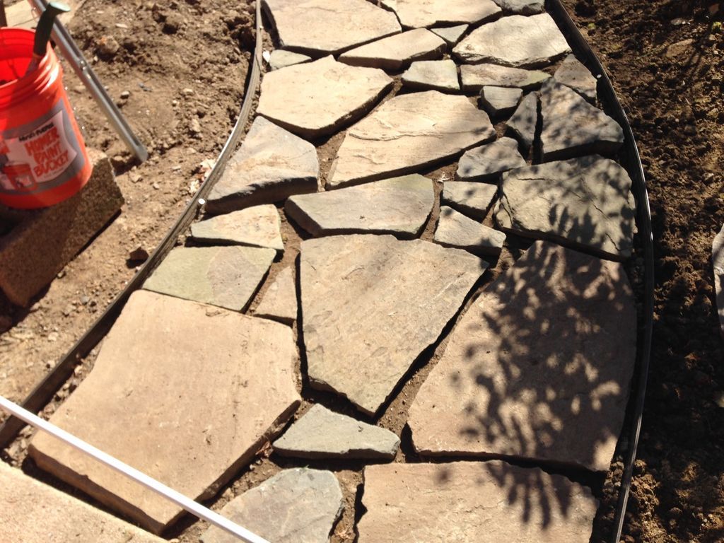Construction of a Rock and Gravel Path for the Garden