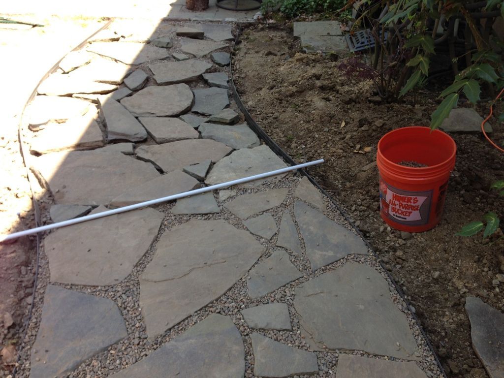 Construction of a Rock and Gravel Path for the Garden