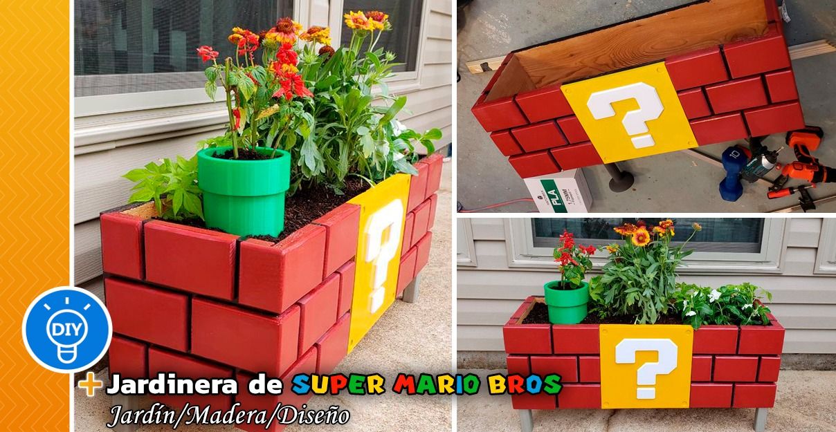 Genial Jardinera con Decoración de Super Mario Bros