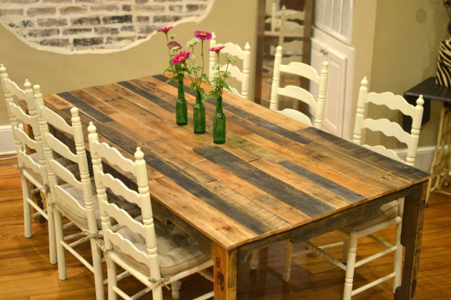 10 Incredible pallet tables with glass (Cristal)