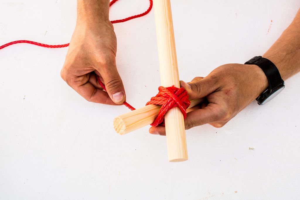 Resistente Estante con Uniones de Cuerda de Nylon