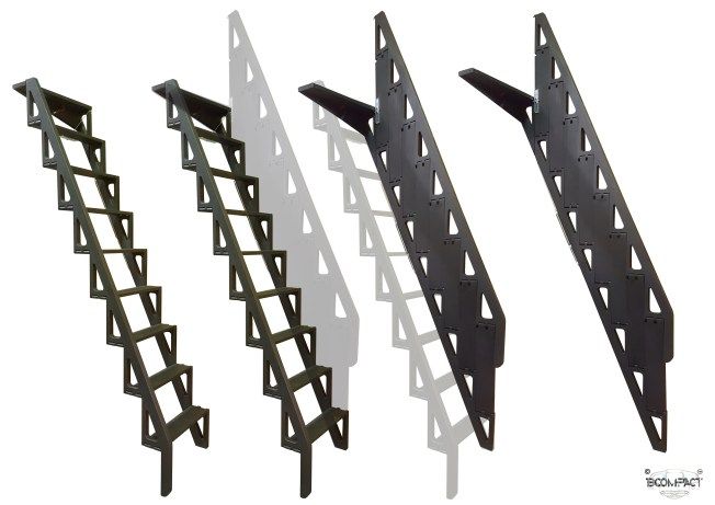 Mira está increíble escalera híbrida perfecta para tu hogar