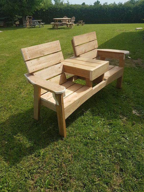 Banco de Pallet de Doble Asiento