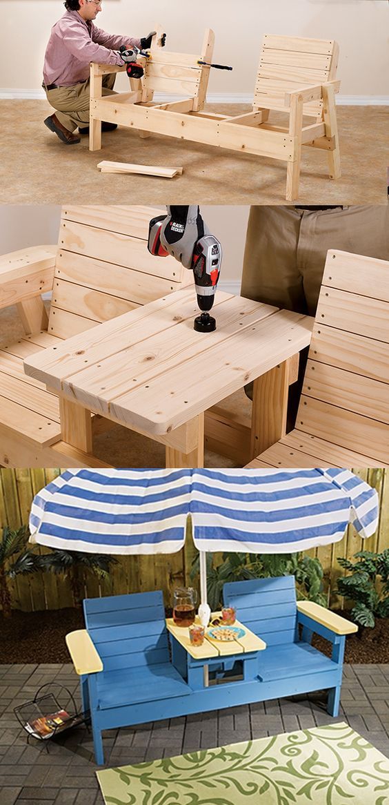 Banco de Pallet de Doble Asiento