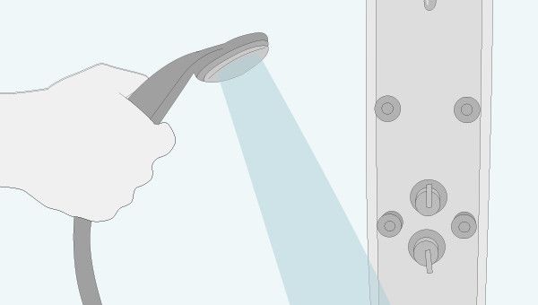 Replace the bathtub with a shower cabin