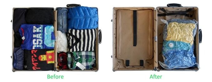 Vacuum compress your clothes with this gadget and have more space in your travel suitcase