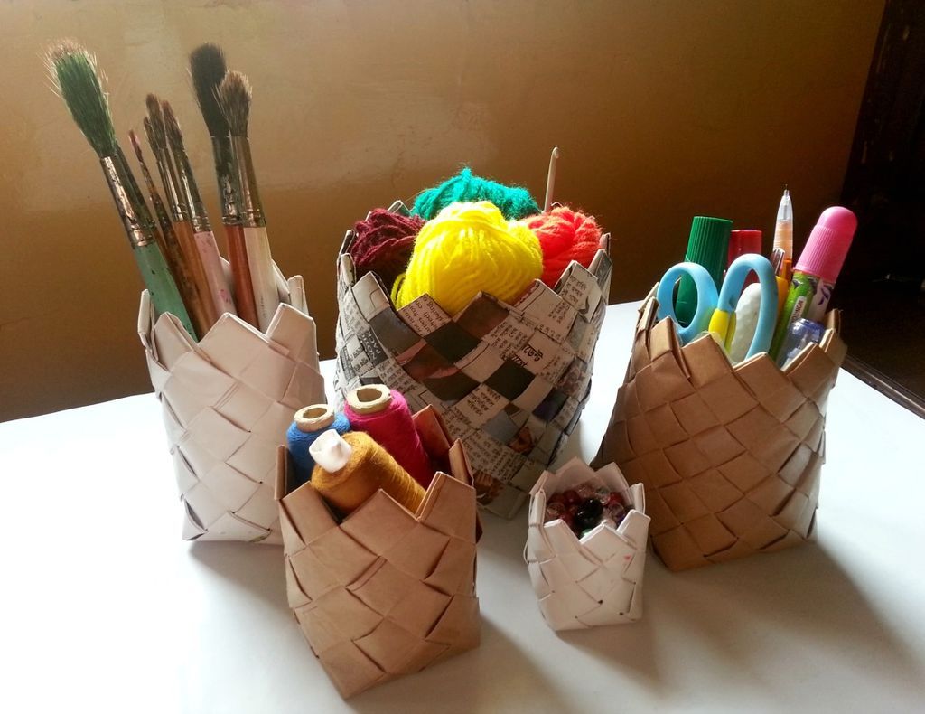 Simple Way to Make Recycled Paper Baskets