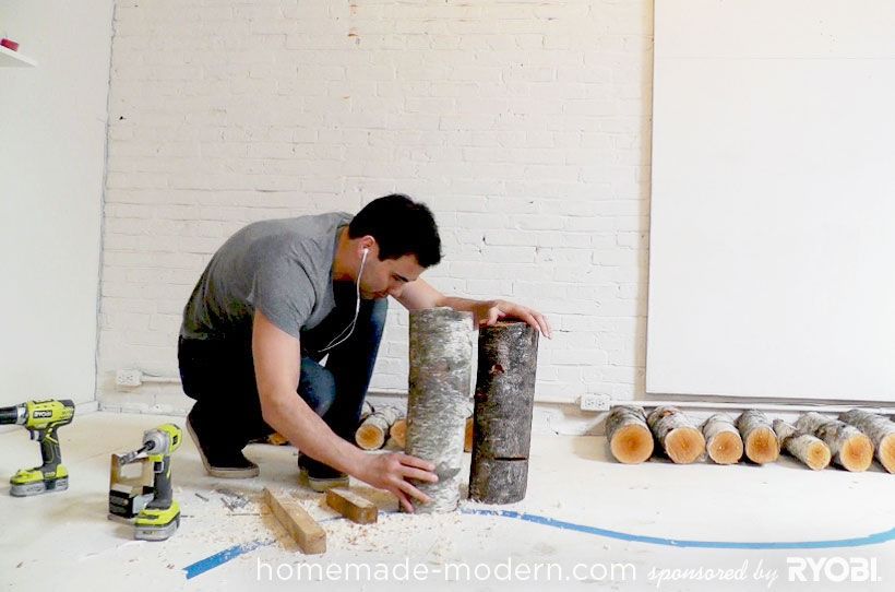 Modern Recycled Log Lounger