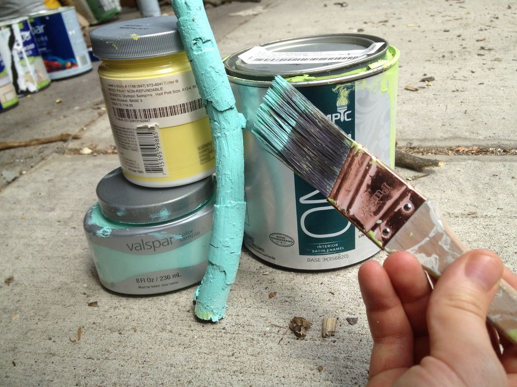 Cabecera de Cama de Ramas Pintadas
