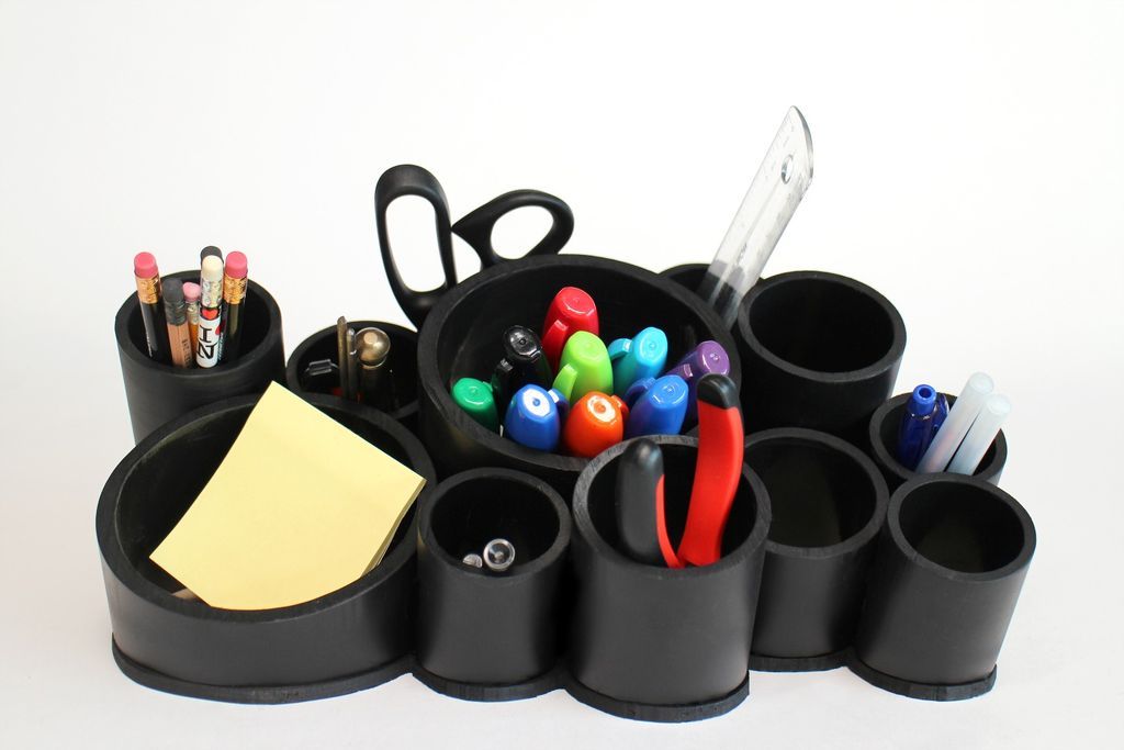 Simple Organizador de Escritorio de Tubos de Plástico