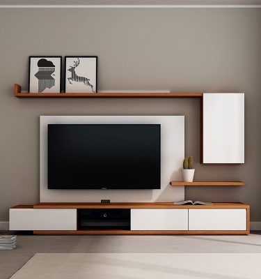 15 elegantes muebles de madera para montar tu televisor