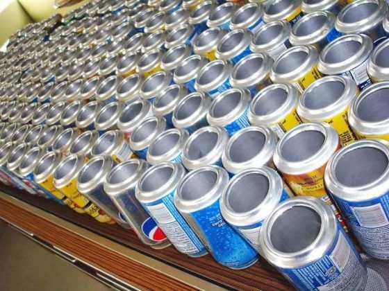 Make a solar panel by reusing beverage cans