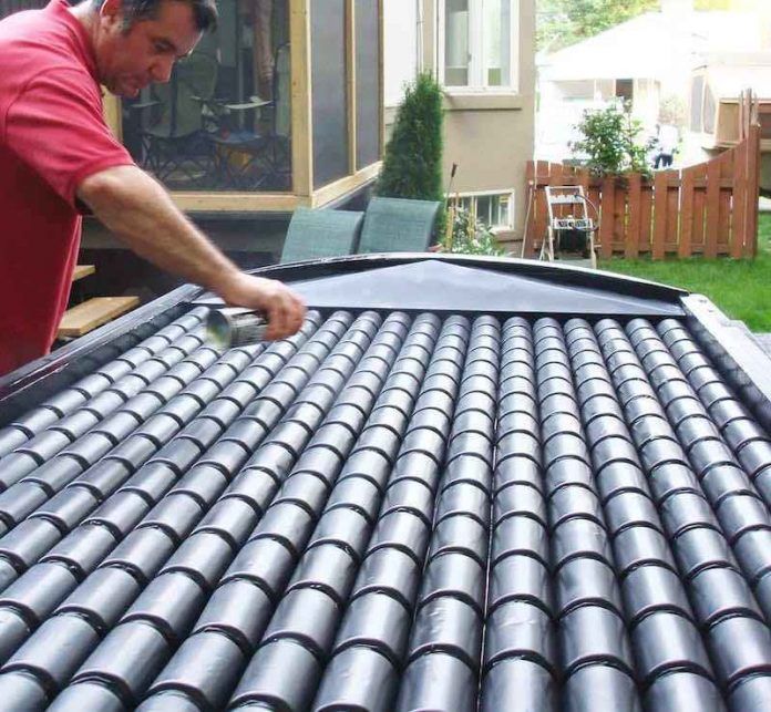 Make a solar panel by reusing beverage cans