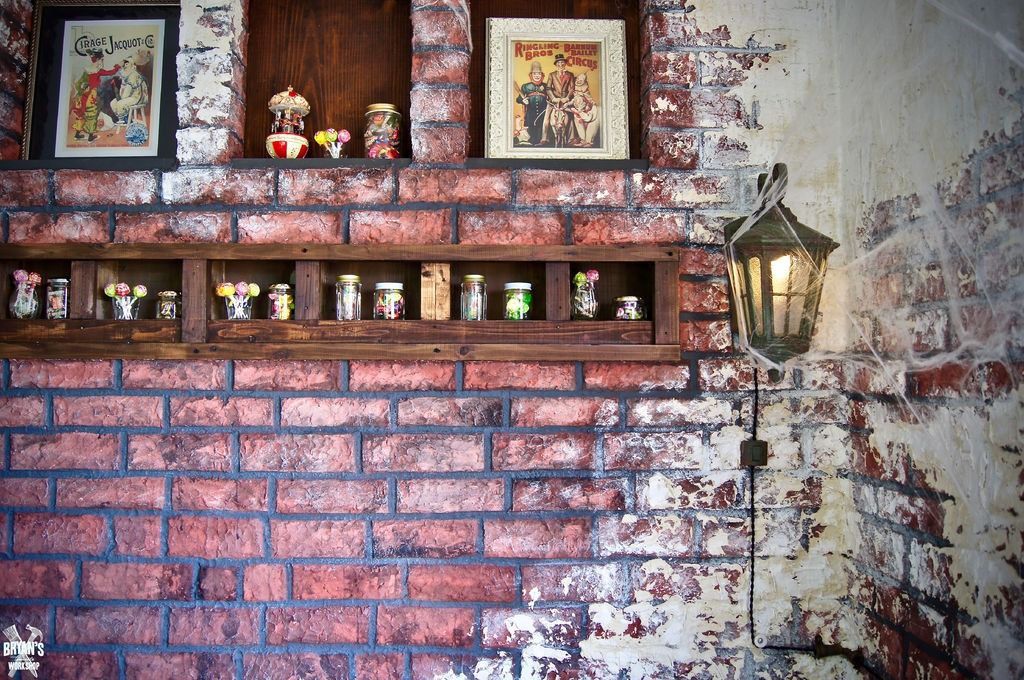 Clay and Paper Fake Brick Wall