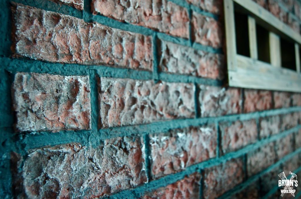 Clay and Paper Fake Brick Wall