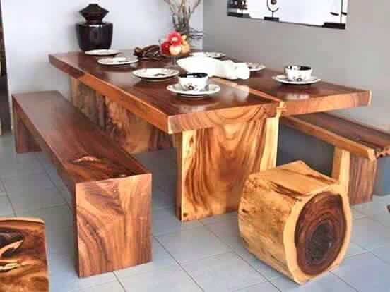 Good options to furnish your home with rustic wood